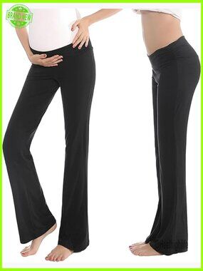 Maternity Palazzo Pajama Pants Stretchy Wide Leg Soft Lounge Pregnancy